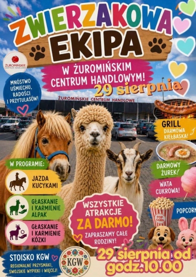 ZWIERZAKOWA EKIPA W CENTRUM - ZAPRASZAMY