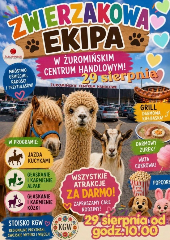 ZWIERZAKOWA EKIPA W CENTRUM - ZAPRASZAMY
