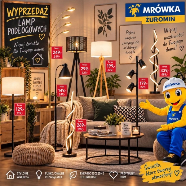 WYPRZEDAŻ LAMP PODŁOGOWYCH