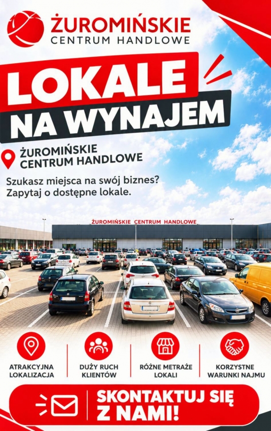 WYNAJMIJ LOKAL W ŻUROMIŃSKIM CENTRUM HANDLOWYM